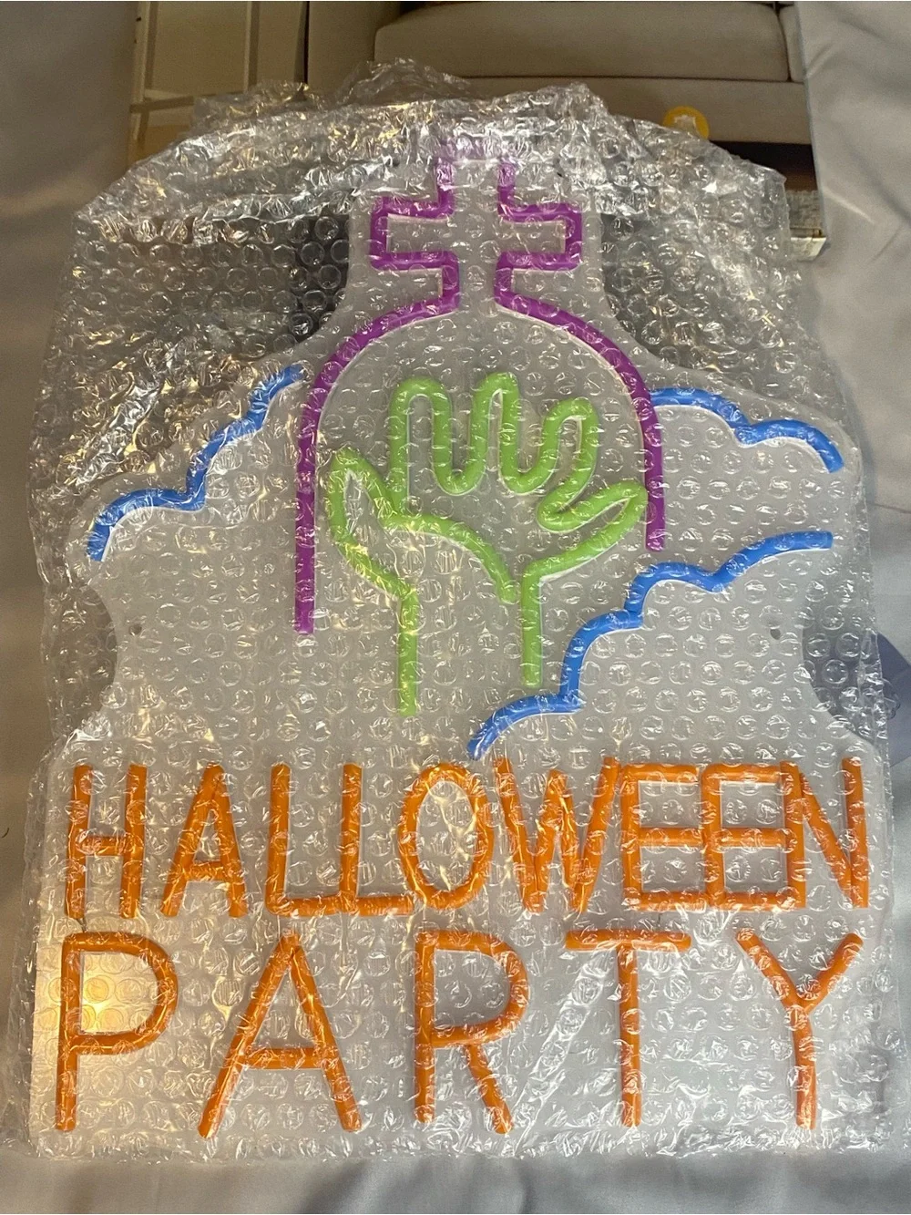 Neon Sign Ghost Shaped Wall Light for Halloween Party, Bar, Store, Home  Decor
